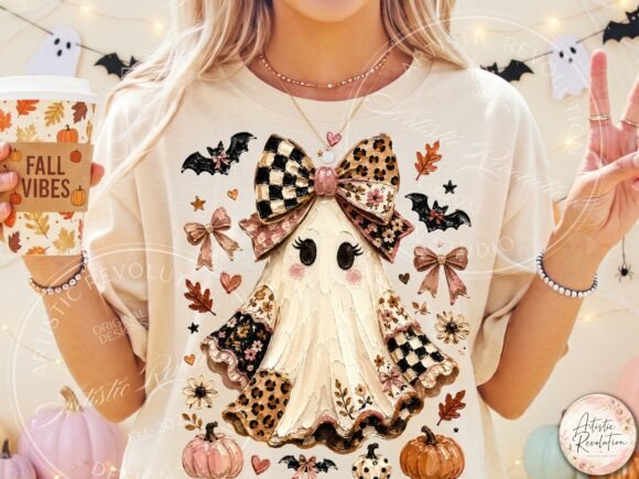 Coquette Ghost Halloween PNG