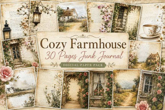 Cottage Garden Junk Journal Papers