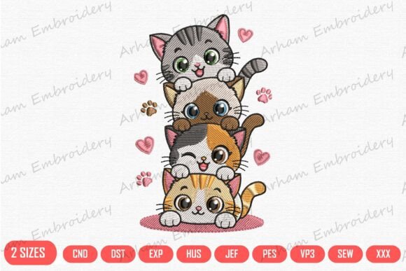 Cute Stacked Kittens