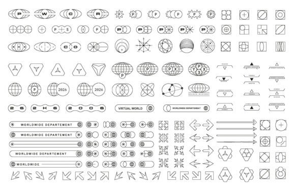 Futuristic Abstract Shape Elements