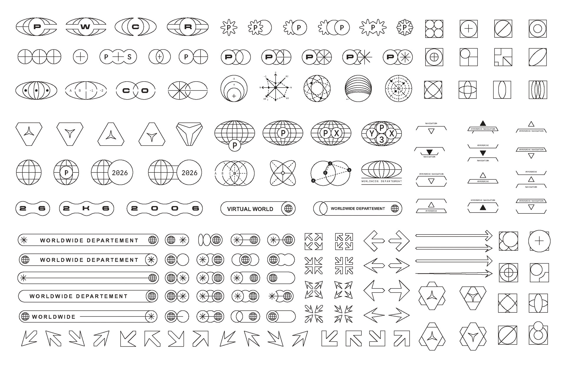 Futuristic Abstract Shape Elements