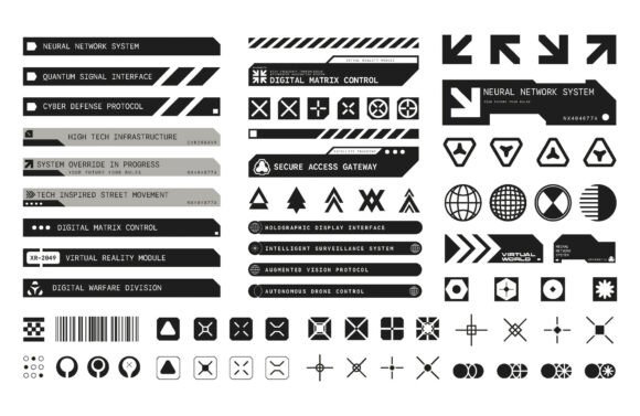 Futuristic Abstract Shape Elements