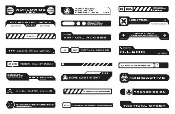 Futuristic Abstract Shape Elements