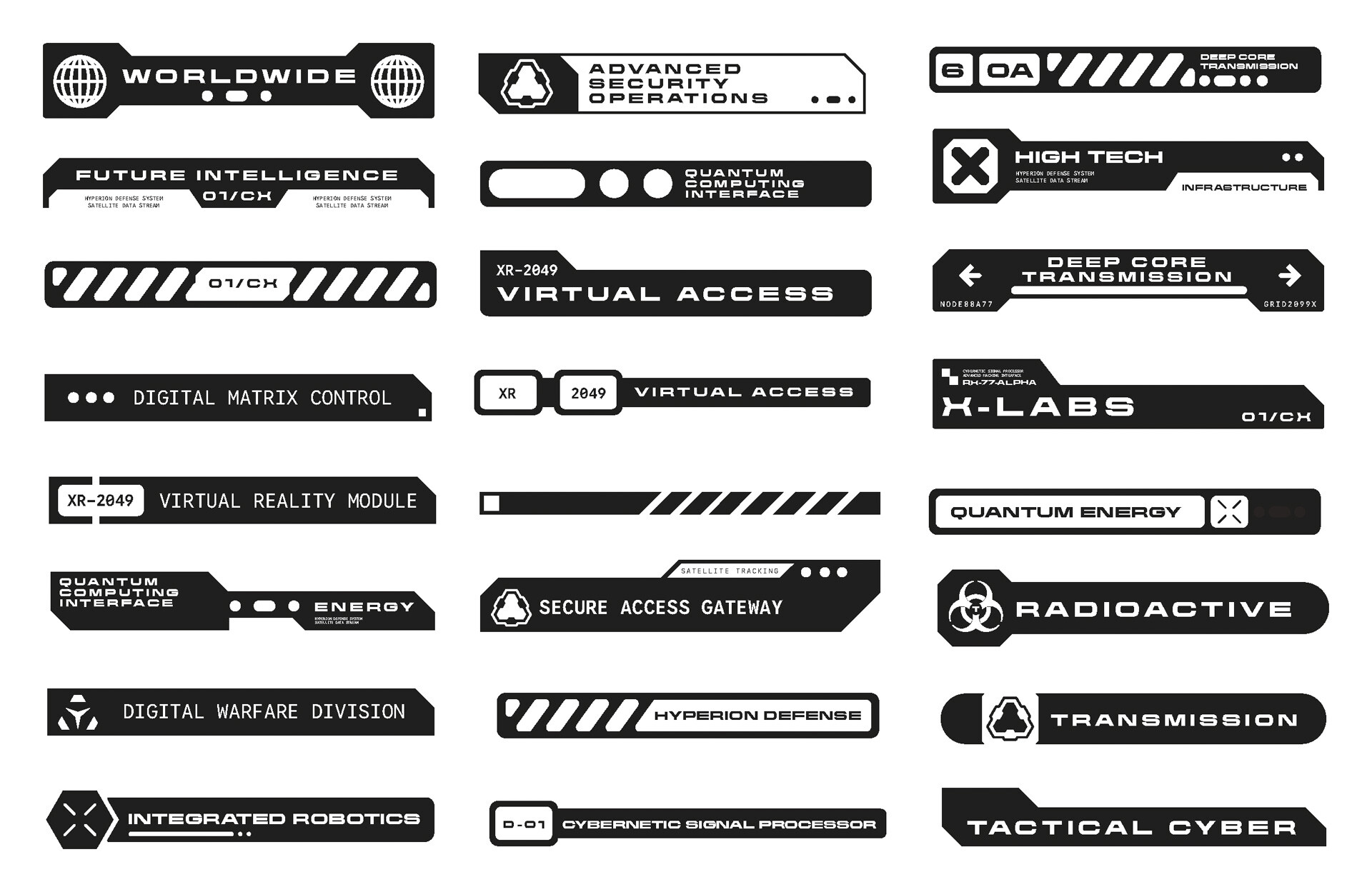 Futuristic Abstract Shape Elements