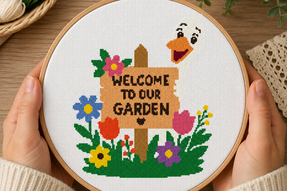 Goose Garden Cross Stitch Pattern