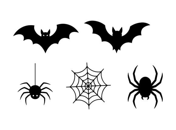 Halloween Bats and Spiders SVG Set