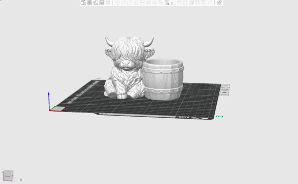 Highland Cow Planter STL - 3D Printable Succulent Pot - Image 2