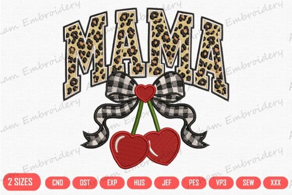 Leopard Print Mama Cherry
