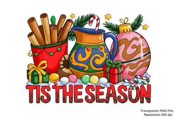 Mexican Christmas Doodle PNG