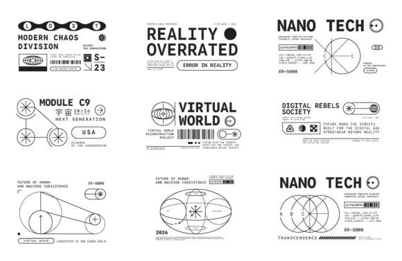 Micrographic Element Futuristic UI Cyber