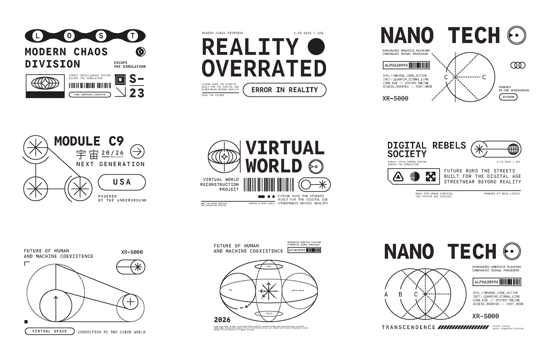Micrographic Element Futuristic UI Cyber