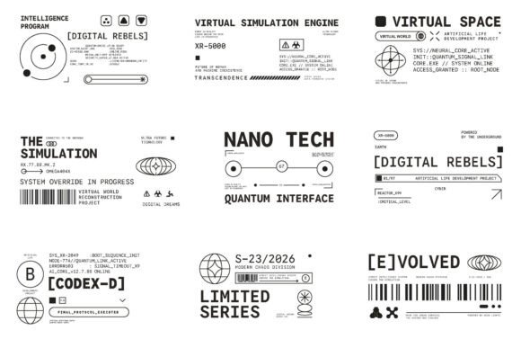Micrographic Element Futuristic UI Cyber