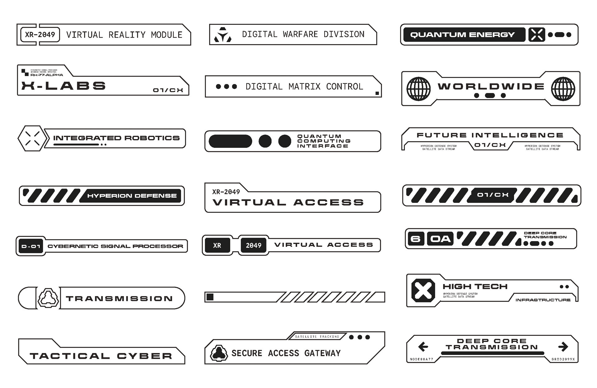 Micrographic Element Futuristic UI Cyber