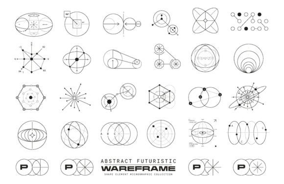 Micrographic Element Futuristic UI Cyber