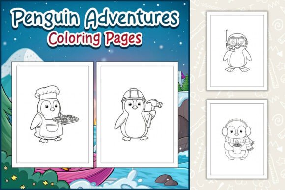 Penguin Adventures Coloring Pages