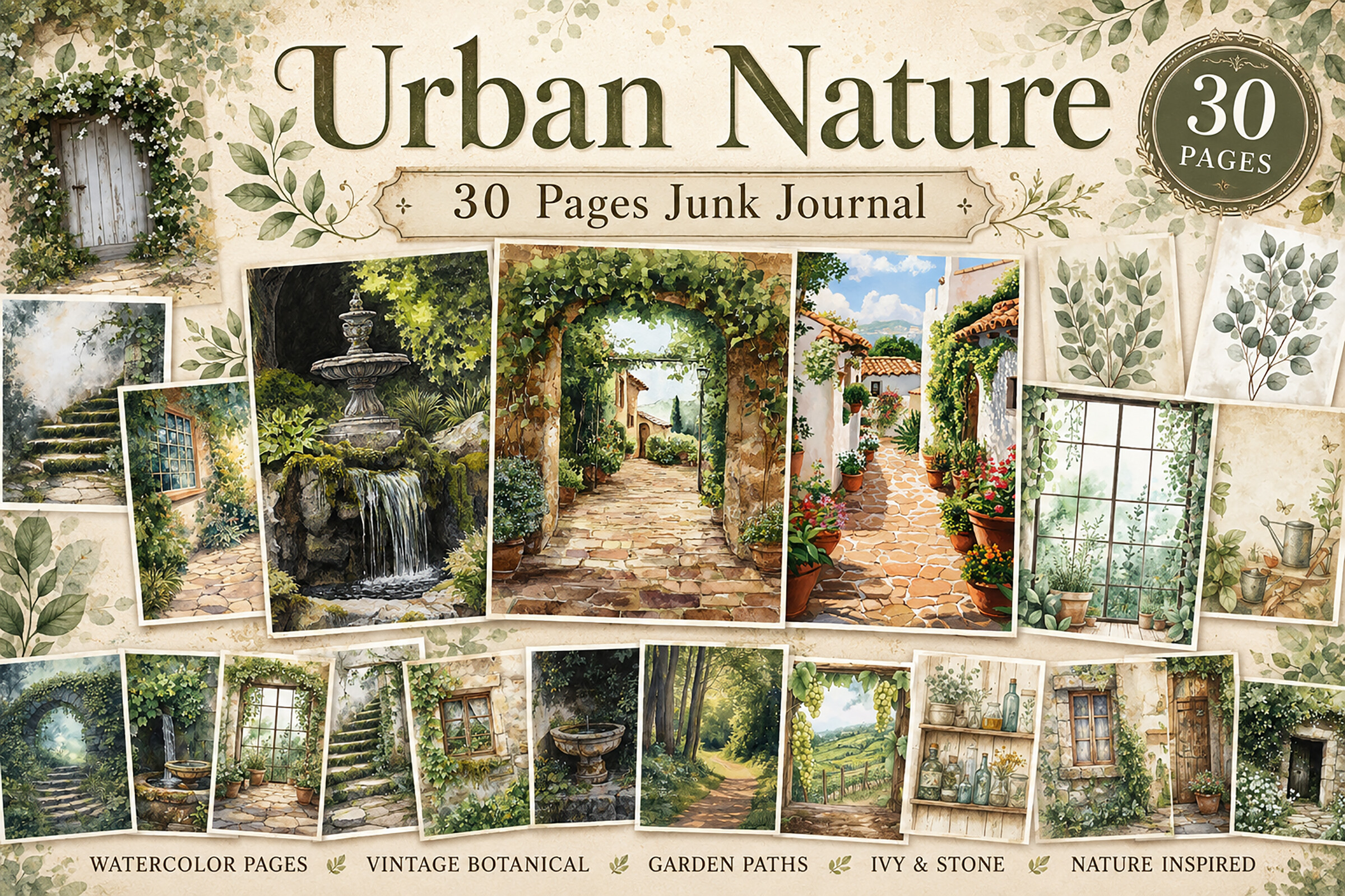 Rustic Mediterranean Garden Junk Journal