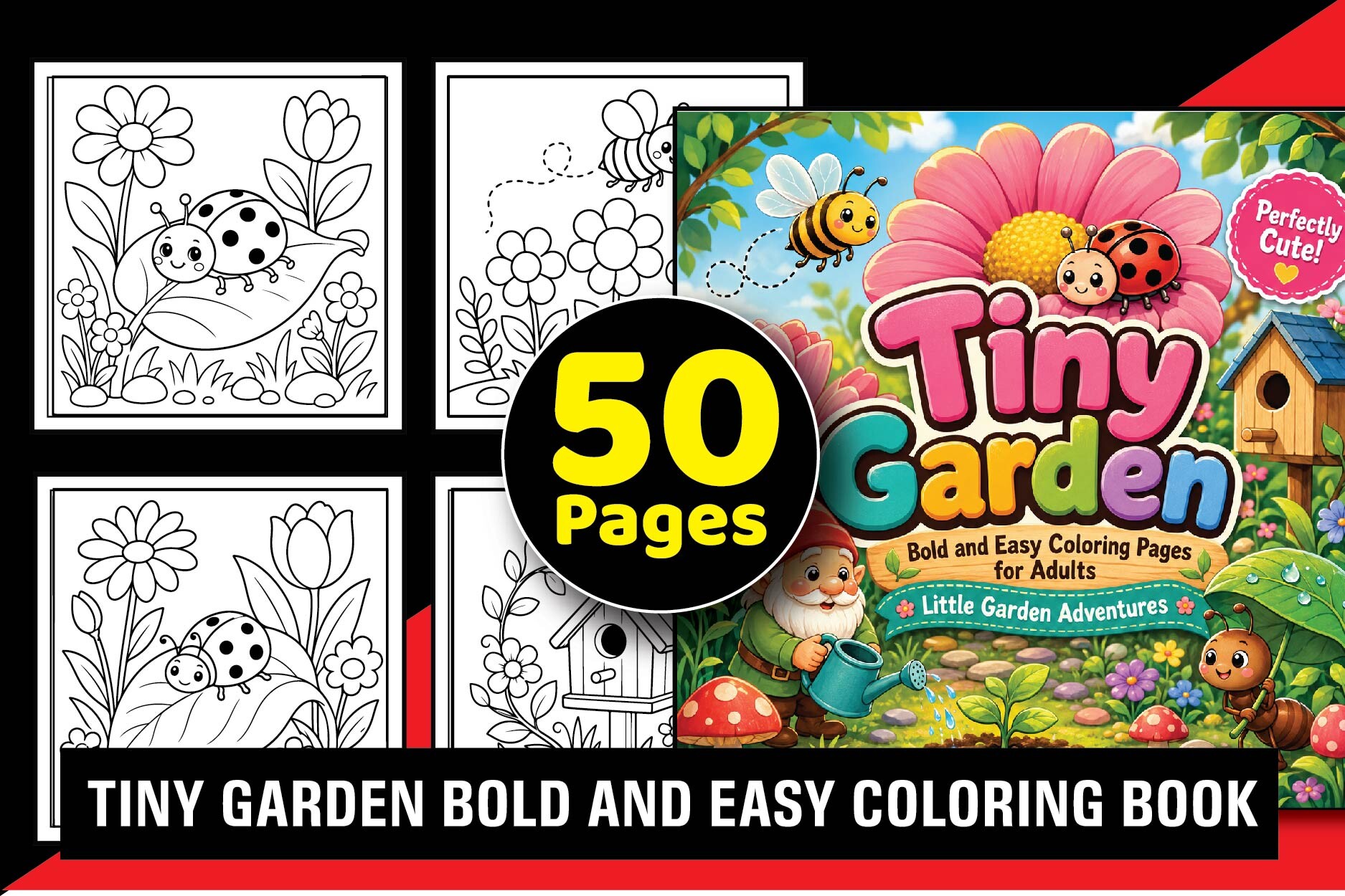 Tiny Garden Coloring Book for Aduts