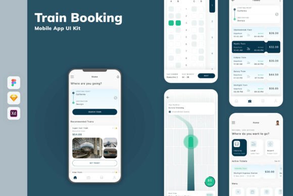 Train Booking Mobile App UI Kit