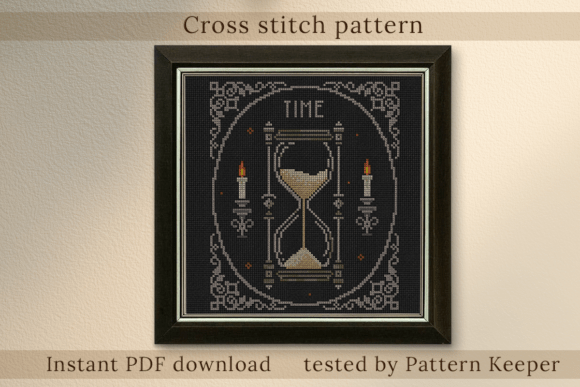 Victorian Hourglass Cross Stitch