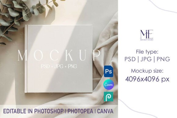 Wedding Planner Photo Book Canva Mockup