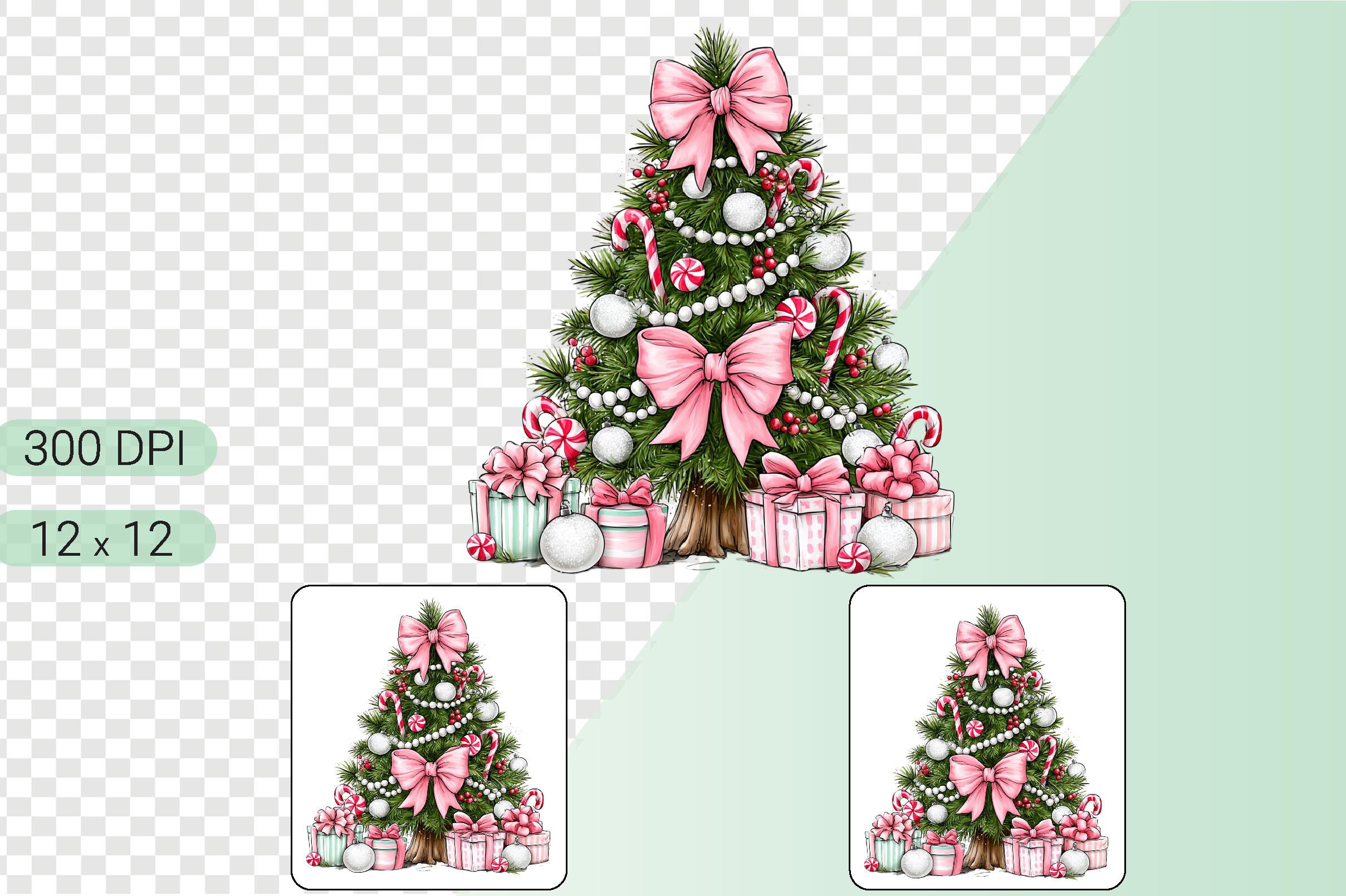 Whimsical Christmas Tree PNG Bundle - photo 3