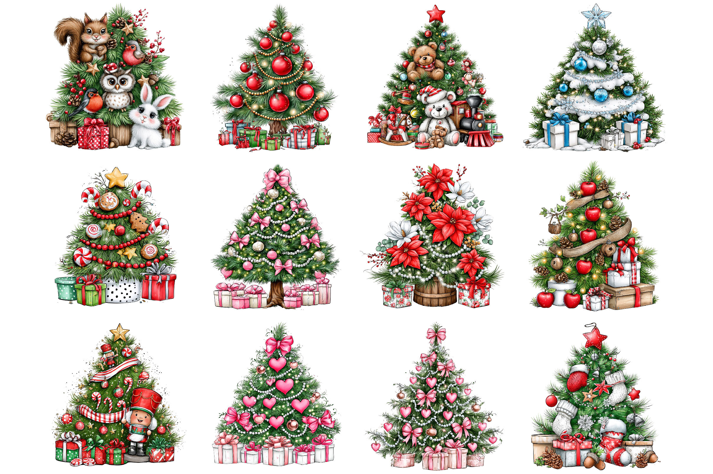 Whimsical Christmas Tree PNG Bundle - photo 4