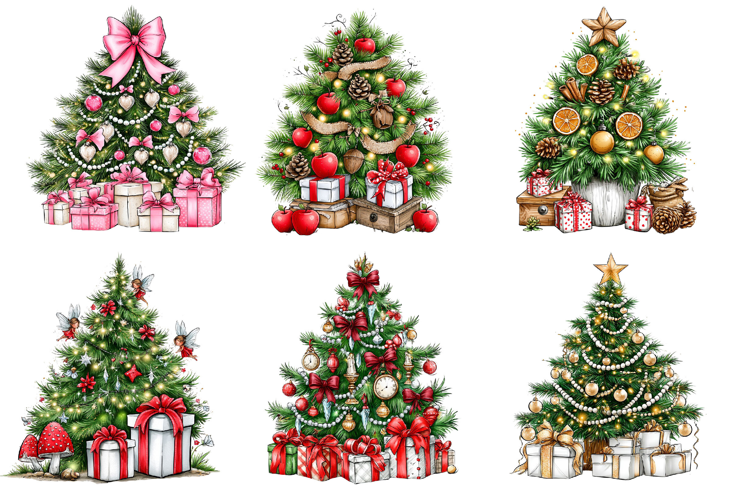 Whimsical Christmas Tree PNG Bundle - photo 5