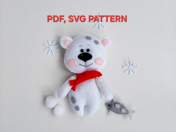 Whiter Bear Felt Pattern, Arctic Animal