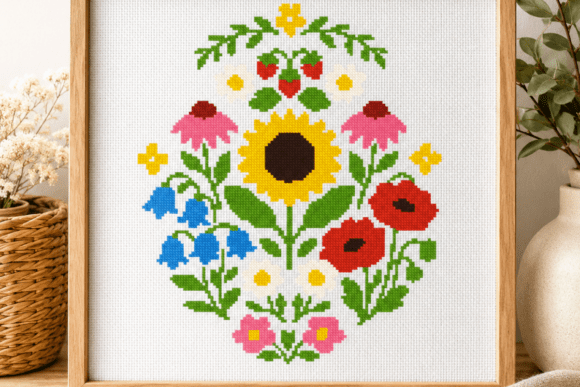 Wildflower Sunflower Stitch Pattern