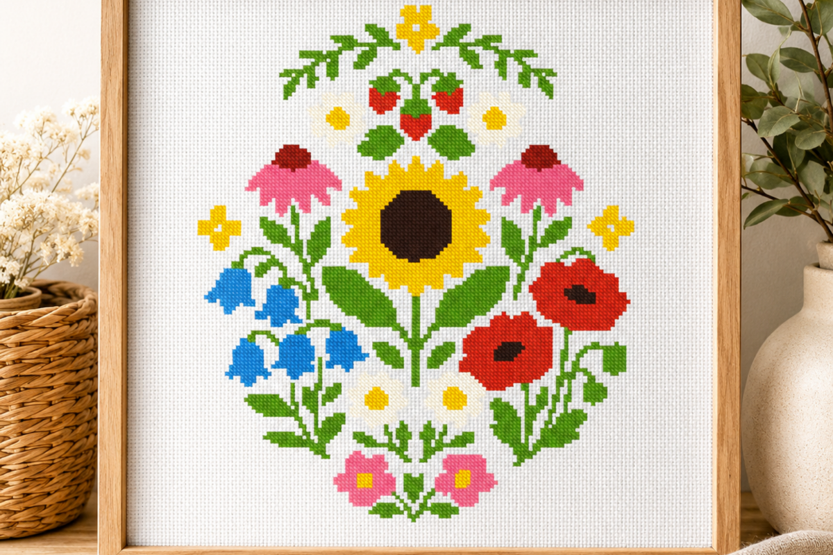 Wildflower Sunflower Stitch Pattern