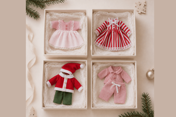 6" Christmas Doll Wardrobe PDF 🎄
