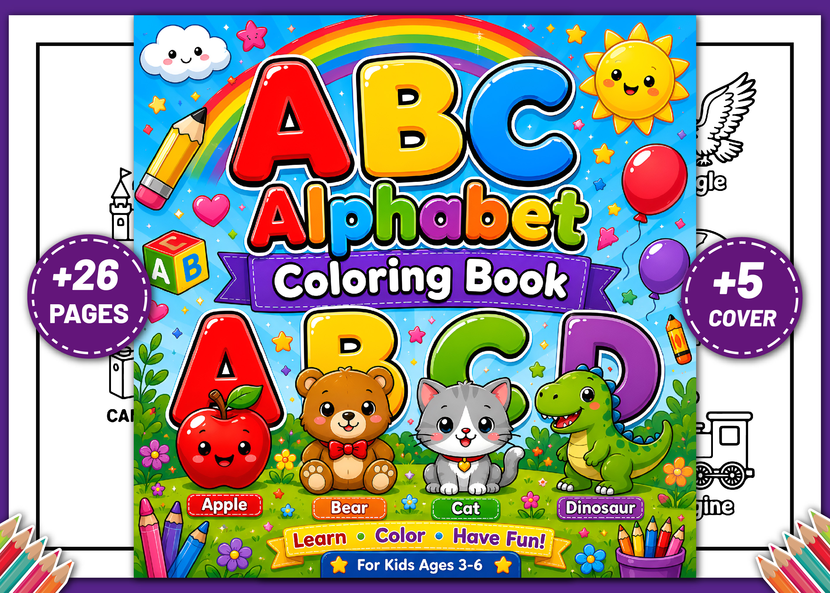 ABC Alphabet Coloring Pages for Kids