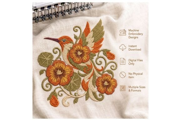 Autumn Floral Bird