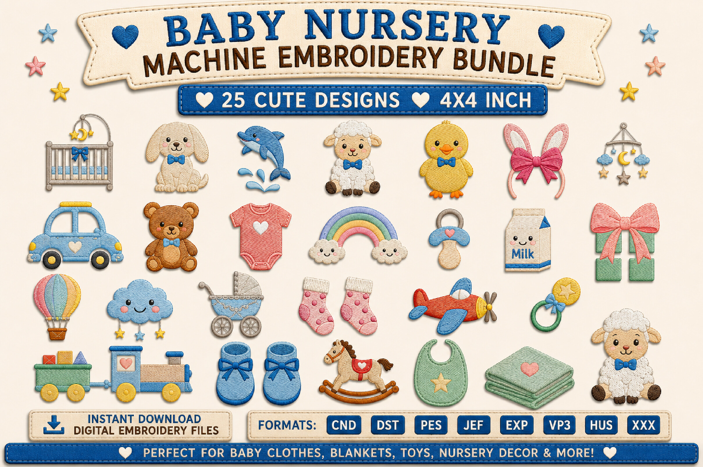 Baby Nursery Machine Embroidery Bundle