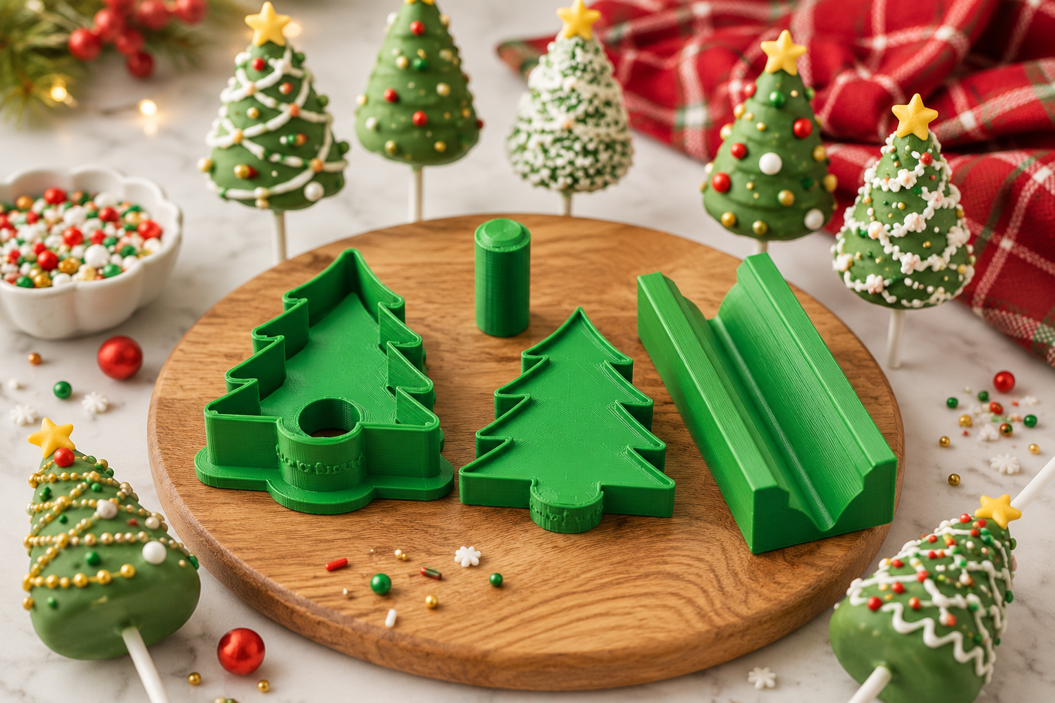 Christmas Tree Cake Pop Mold STL Files - 3D Printable Holiday Treats - Image 6