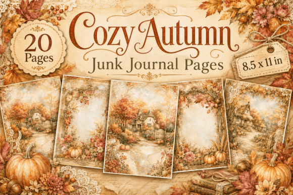 Cozy Autumn Junk Journal Pages