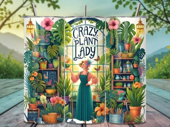 Crazy Plant Lady Window 20oz Tumbler Png