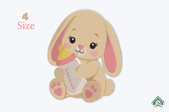 Cute Baby Bunny Embroidery Design