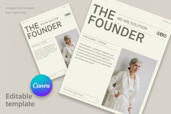 Editorial Agency Intro Canva Template Graphics