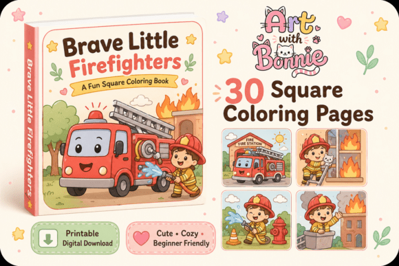 Firefighter Friends Coloring Page Pack