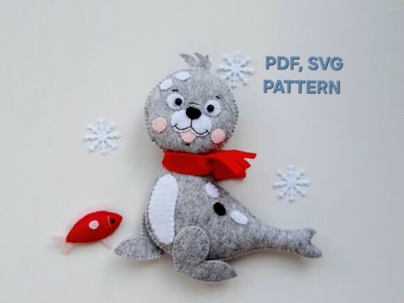 Fur Seal Felt Pattern, Arctic Animals
