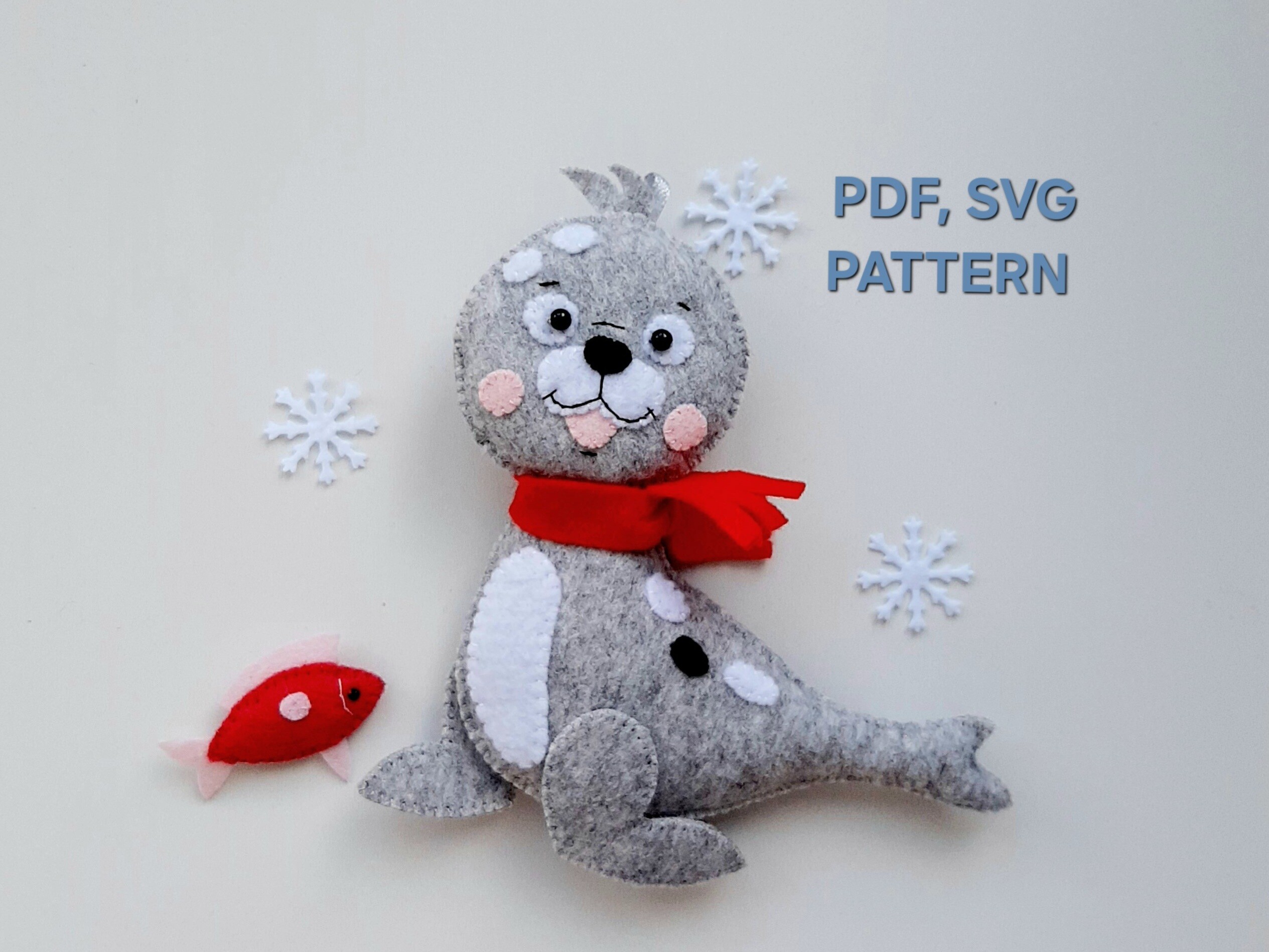 Fur Seal Felt Pattern, Arctic Animals