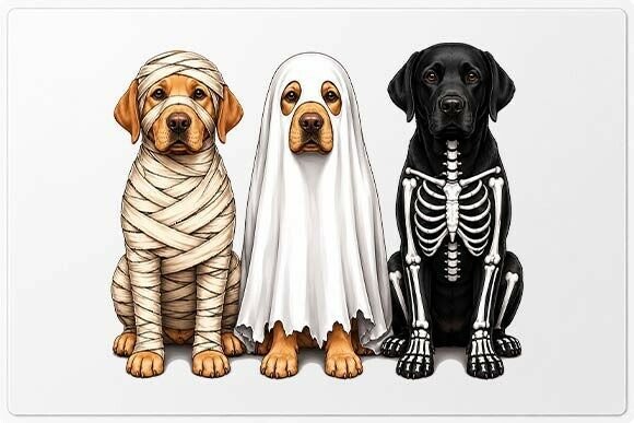Halloween Labrador Dogs PNG