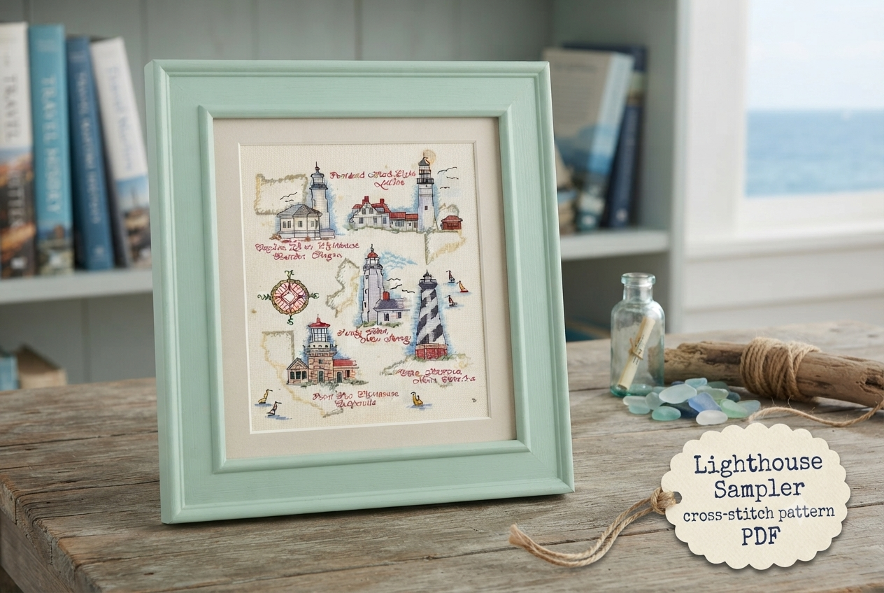 Lighthouse Sampler Cross-stitch Pattern