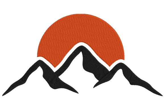 Mountain Sunset Embroidery Design