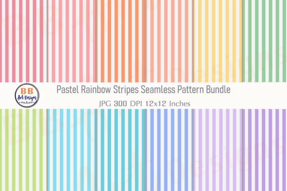 Pastel Rainbow Stripes Seamless Pattern