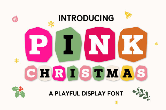 Pink Christmas Font - photo 1