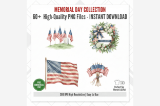 Watercolor Memorial Day Clipart Bundle Graphic by Tanya Kart · Creative ...