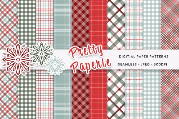 10 Christmas Digital Paper Backgrounds