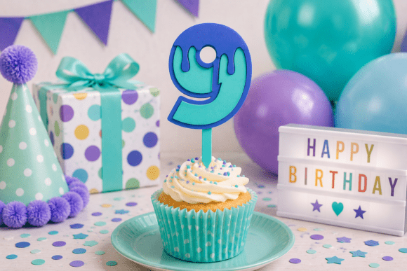 Dripping Number Cake Topper STL/3MF Set | 0-9 for Birthdays - Image 2